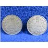Image 1 : 2 Canadian 25 Cent Coins - .800 Silver - 1928, 1934