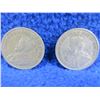 Image 4 : 2 Canadian 25 Cent Coins - .800 Silver - 1928, 1934