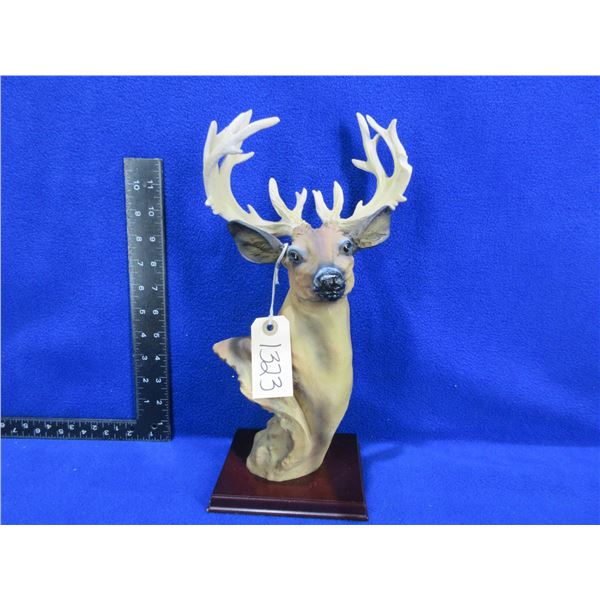 Resin Mule Deer Statue - Approx 14" H x 8" W x 6 1/2" D