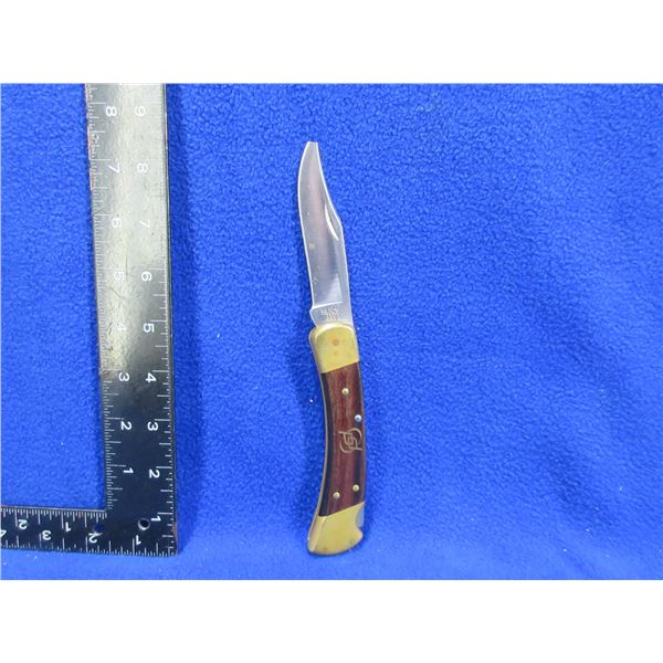 Buck 110T Folding Knife - 3 3/4" Clip Blade - Blade Tip Broken