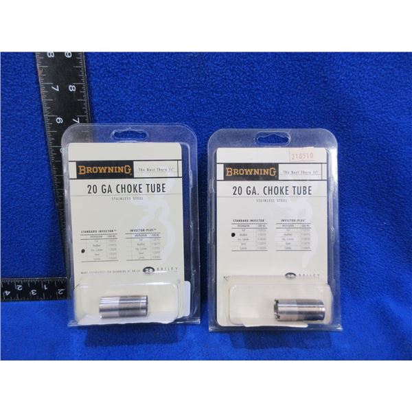NEW - 2 Browning 20 Ga. Choke Tubes - Standard Invector