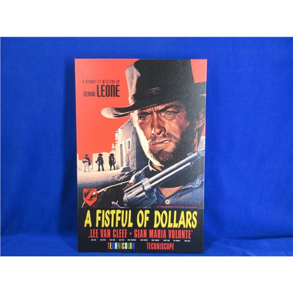 Framed Show Print on Canvas - A Fistful of Dollars, Clint Eastwood