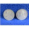 Image 4 : 2 Canadian 25 Cent Coins - .800 Silver - 1929, 1933