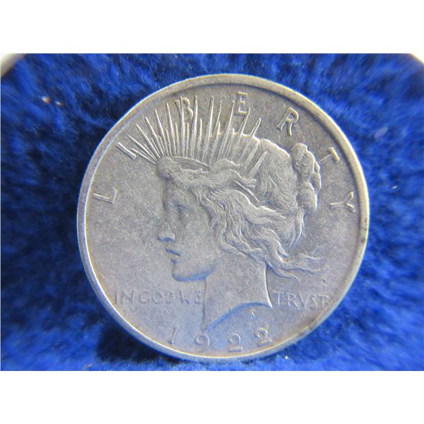 1922 USA One Dollar "Peace Dollar" - .900 Silver