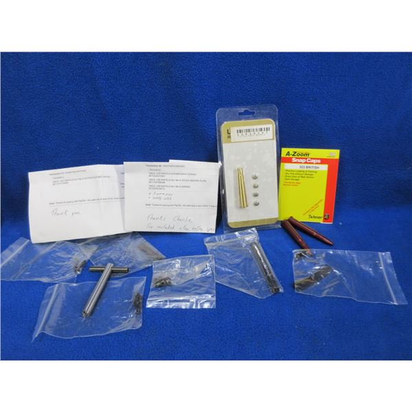 Lot of Misc. - Enfield Parts & Firing Pin Tool, 303 Brit Snap Caps & Bore Sighter