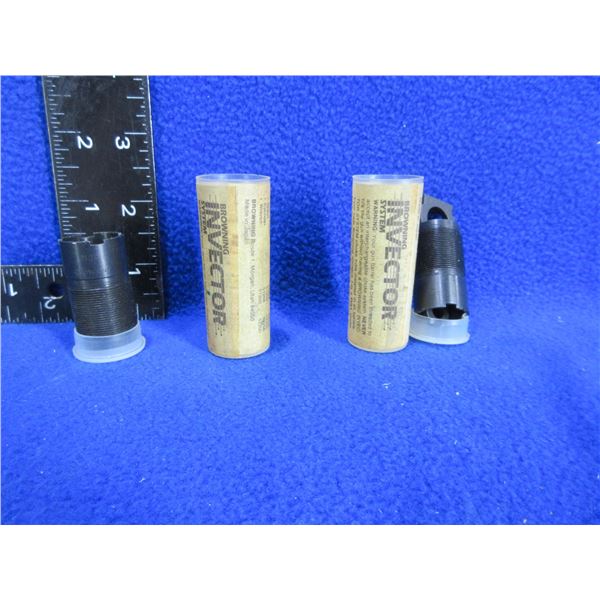 2 - 12 Gauge Browning Invector Chokes w/ Wrench - 1 Mod, 1 Imp Cyl