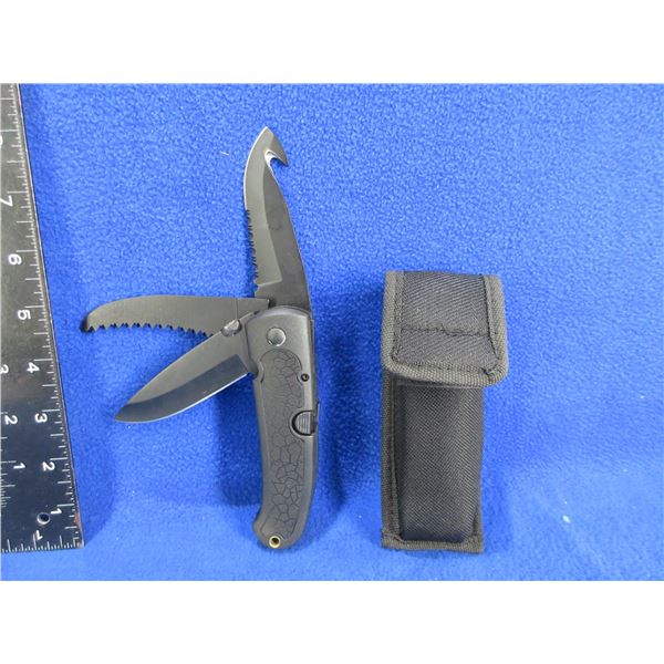 NEW - 3 Blade Utility Knife with Sheath