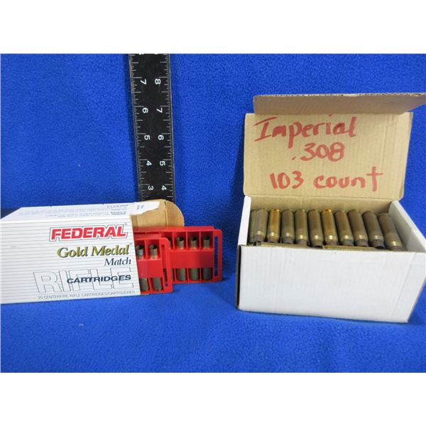 Brass Only - 308 Win. Unprimed - Box of 103, Box of 20