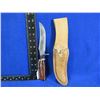 Image 1 : Tramontina Brasil Fixed Blade Bowie Knife with Leather Sheath