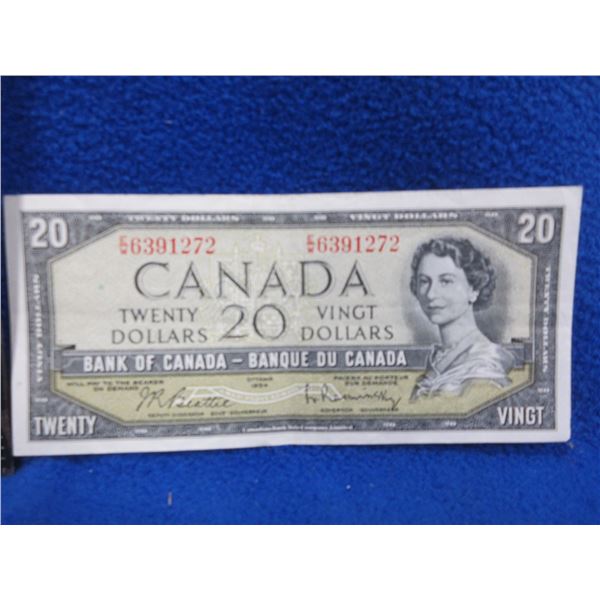 1954 Canadian 20 Dollar Bill