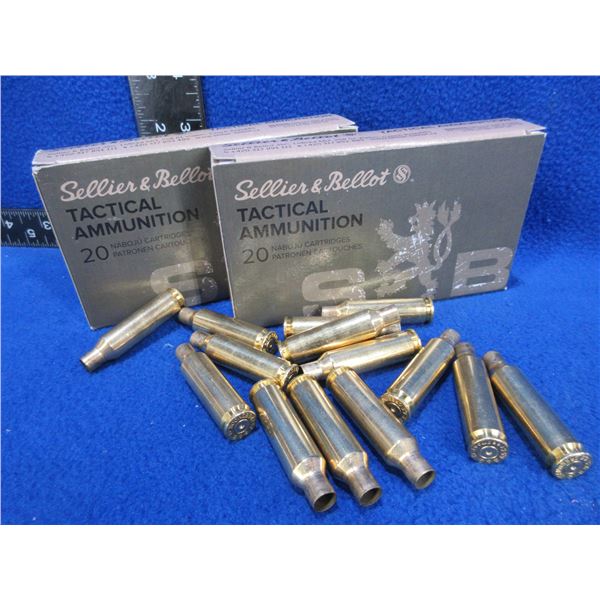 Brass Only - 6.5 Creedmoor S & B Unprimed - 2 Boxes of 20, Bag of 14