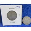 Image 1 : 2 Canadian 25 Cent Coins - .925 Silver - 1916, 1917