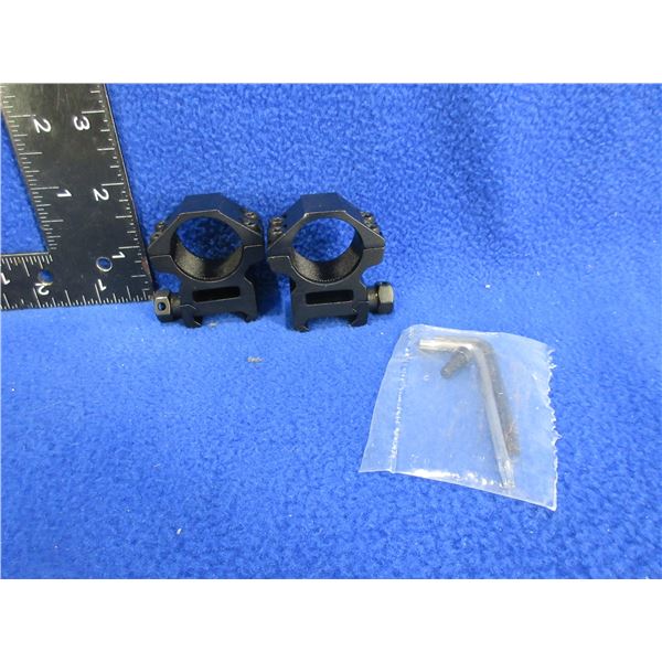 NEW - 1" See-Thru Scope Rings