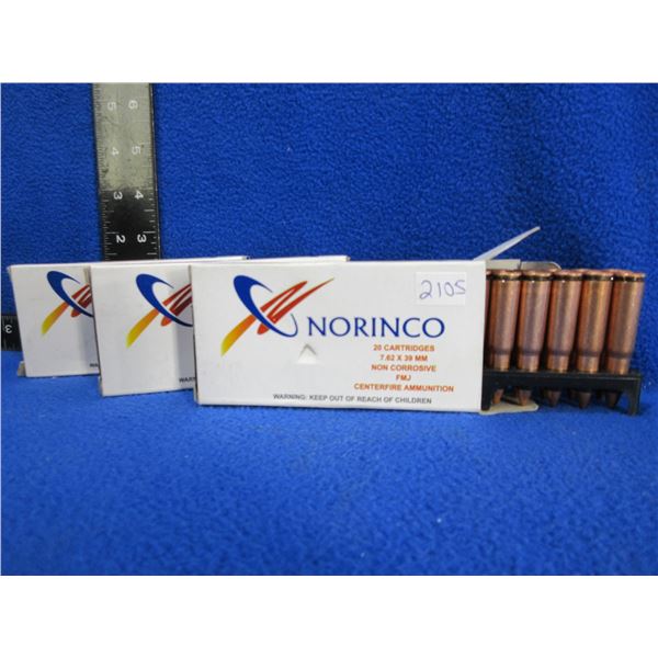 7.62X39 122gr FMJ Norinco Non Corrosive (Pick Up or Ship by UPS Only)