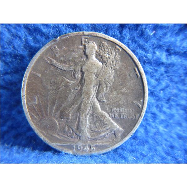 1945 USA "Walking Liberty Half Dollar" - .900 Silver