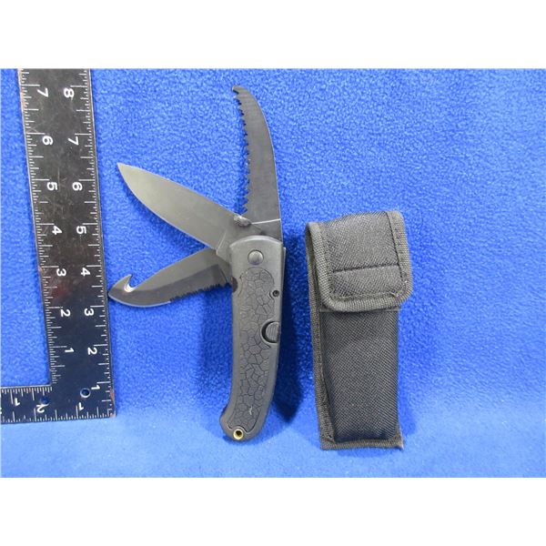NEW - 3 Blade Utility Knife with Sheath