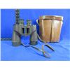 Image 1 : Canadian Military 7x50 Binoculars with Leather Case