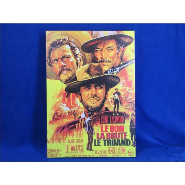 Framed Show Print on Canvas - Le Bon, La Brute, Le Truand, Clint Eastwood