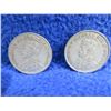 Image 4 : 2 Canadian 25 Cent Coins - .800 Silver - 1928, 1929