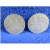 Image 1 : 2 Canadian 25 Cent Coins - .925 Silver - 1912, 1914