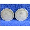 Image 4 : 2 Canadian 25 Cent Coins - .925 Silver - 1912, 1914