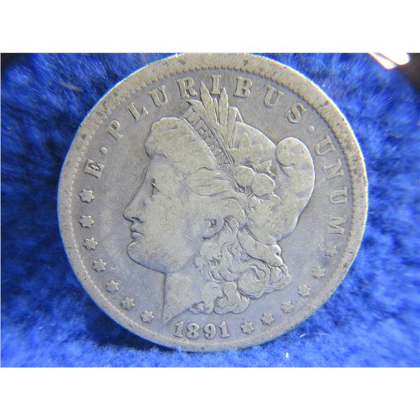 1891 USA One Dollar "Morgan Dollar" - .900 Silver