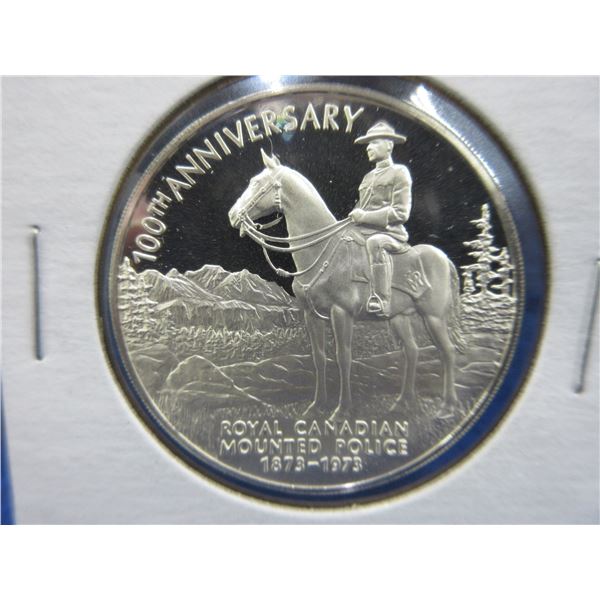 100th Anniversary Fort MacLeod RCMP Medal 1873-1973 - .925 Silver