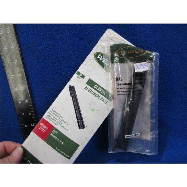 2 Weaver Top Mount Bases # 48096 - Fits Win. 70 LA, Gloss