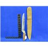 Image 2 : Vintage Fixed Blade Butcher Knife with Leather Sheath