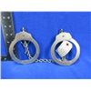 Image 1 : Vintage Handcuffs with 1 Key # 6371 - Peerless Handcuff Co.