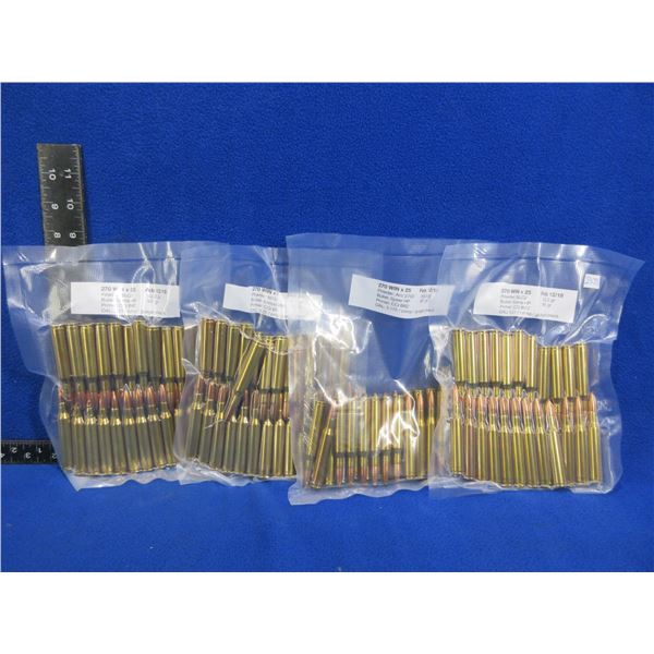270 Win. Reloads - 4 Bags of 25 (Pick Up or Ship by UPS Only)