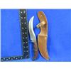 Image 1 : Lamplough Cutlery Fixed Blade Knife with Leather Sheath