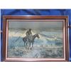Image 1 : Framed Charles M. Russell Print on Canvas 1909 "The Wagon Boss" - PICK UP ONLY