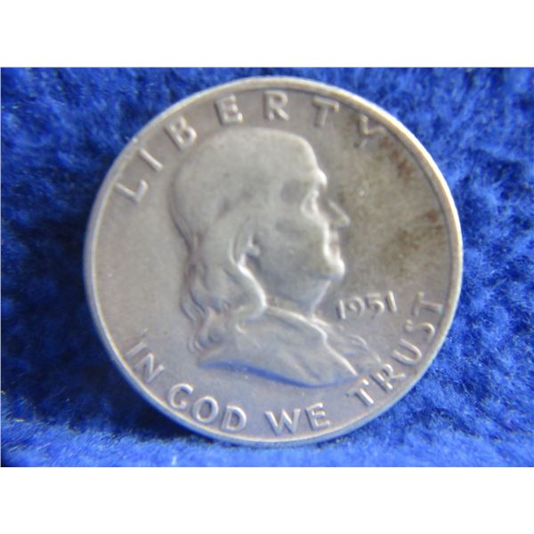 1951 USA "Franklin Half Dollar" - .900 Silver