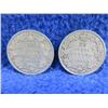 Image 1 : 2 Canadian 25 Cent Coins - .925 Silver - 1913, 1919