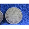 Image 3 : 2 Canadian 25 Cent Coins - .925 Silver - 1913, 1919
