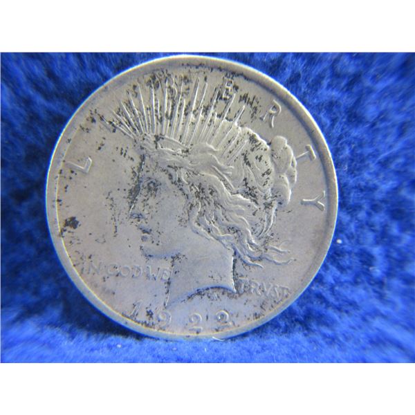 1922 USA One Dollar "Peace Dollar" - .900 Silver
