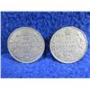 Image 1 : 2 Canadian 25 Cent Coins - .800 Silver - 1929, 1930