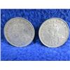 Image 4 : 2 Canadian 25 Cent Coins - .800 Silver - 1929, 1930