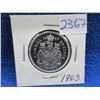 Image 1 : 1963 Canadian 50 Cent Coin - .800 Silver