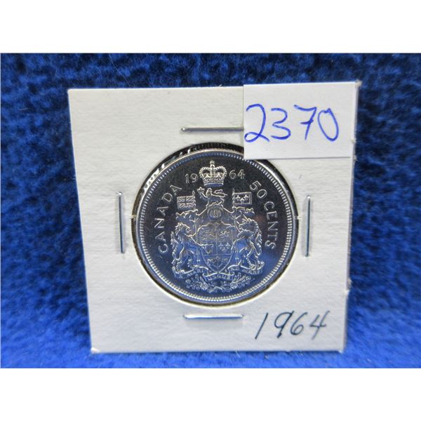 1964 Canadian 50 Cent Coin - .800 Silver