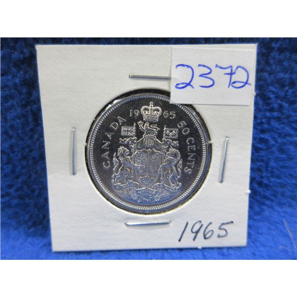 1965 Canadian 50 Cent Coin - .800 Silver