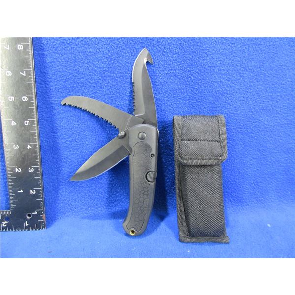 NEW - 3 Blade Utility Knife with Sheath