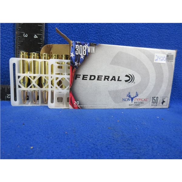 308 Win. 150gr SP Federal Cartridges (Pick Up or Ship by UPS Only)