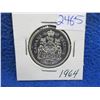 Image 1 : 1964 Canadian 50 Cent Coin - .800 Silver