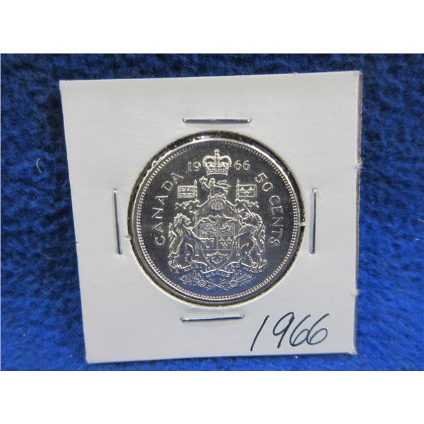 1966 Canadian 50 Cent Coin - .800 Silver