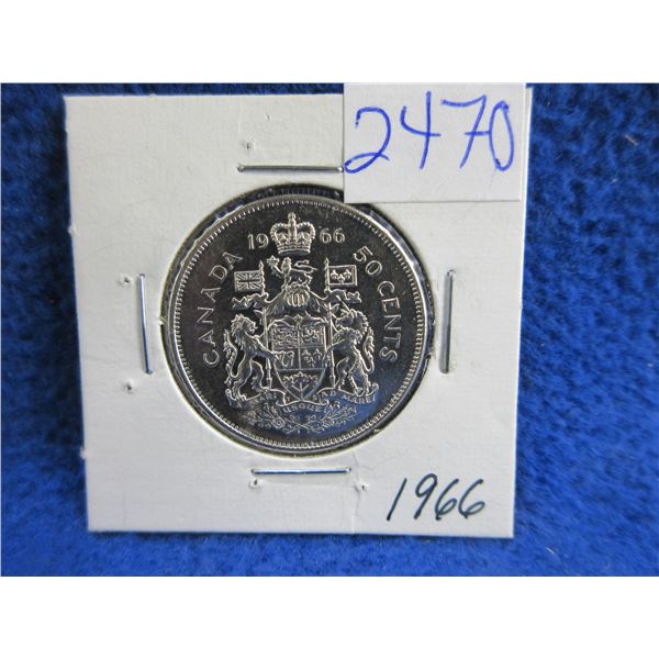 1966 Canadian 50 Cent Coin - .800 Silver