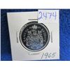 Image 1 : 1965 Canadian 50 Cent Coin - .800 Silver