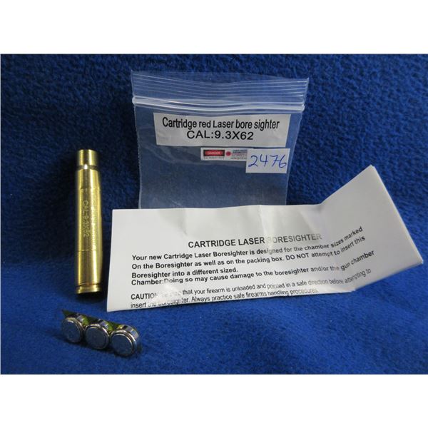 NEW - 9.3X62 Cartridge Red Laser Bore Sight with Batteries