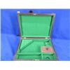 Image 1 : Vintage Wood Handgun Box with Key - Lock Mechanism Not Working